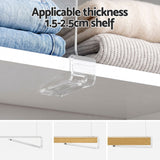 Artiss 6 Pack Closet Organizers and Storage Clear Shelf Dividers - 45-Degree Angle