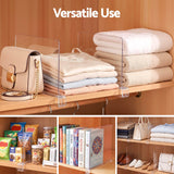 Artiss 6 Pack Closet Organizers and Storage Clear Shelf Dividers - Rear View