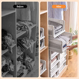 Artiss 5 Pack Stackable Plastic Storage Foldable Closet Organizers - Rear View