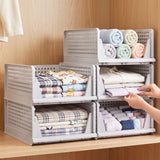 Artiss 5 Pack Stackable Plastic Storage Foldable Closet Organizers - Extra Image