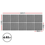 Artiss 10PCS Peel and Stick Wall Panels Tiles 68X68CM Self Adhesive for Home Office Studio Grey - Front View