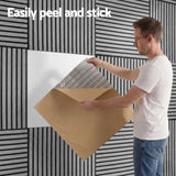Artiss 10PCS Peel and Stick Wall Panels Tiles 68X68CM Self Adhesive for Home Office Studio Grey - Top-Down View