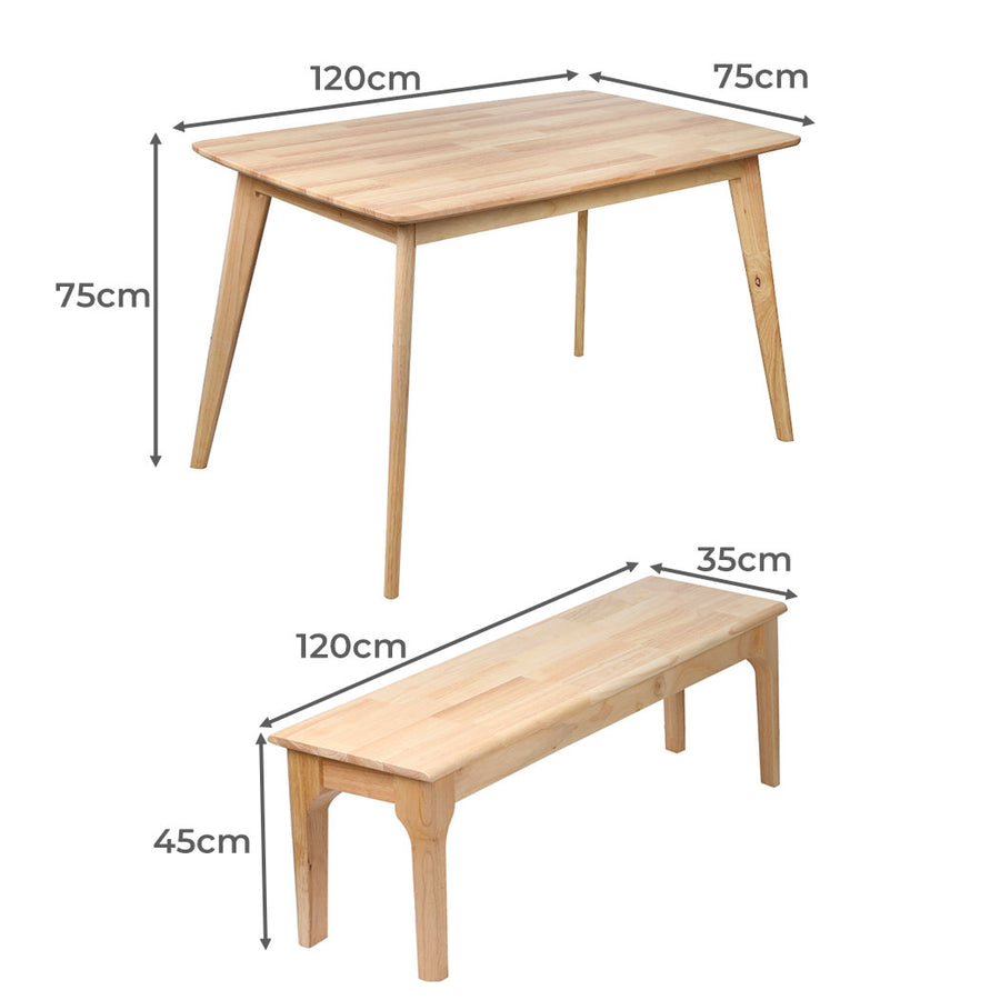 Levede Dining Sets 1XTable+1XBench Chair-2006733279381819394