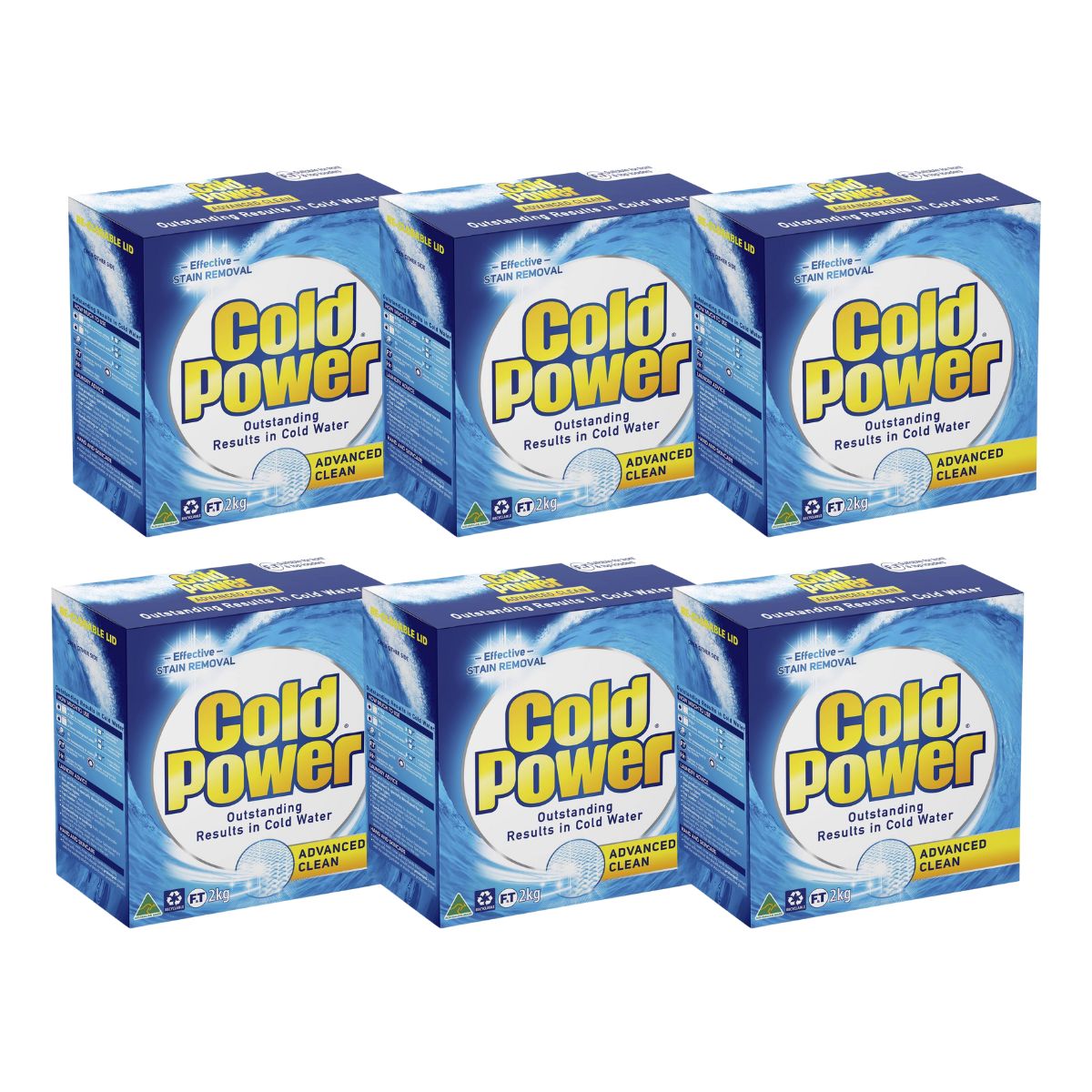 Cold Power 2kg Laundry Powder Advanced Clean Stain Remover x6-2006732776996474881
