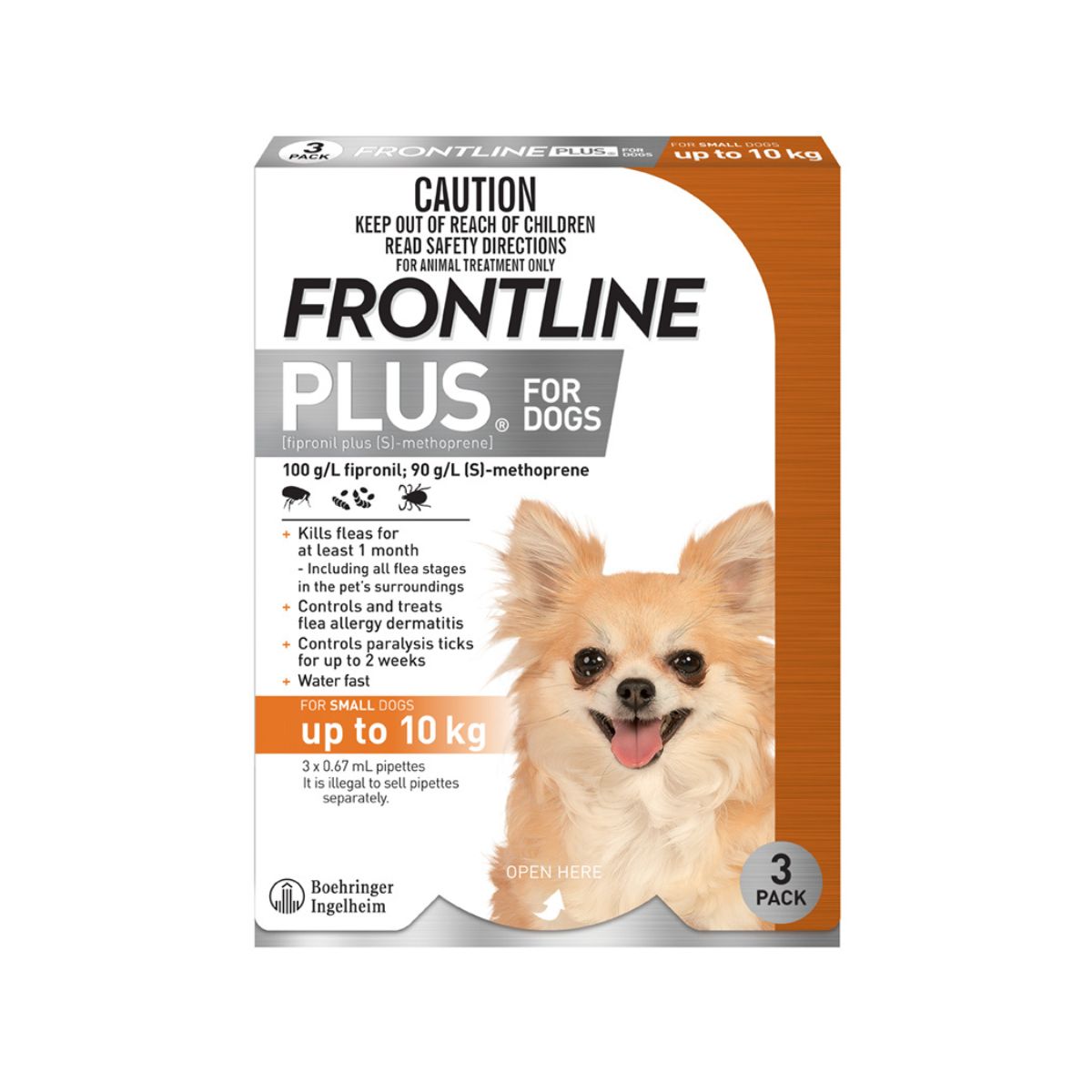 Frontline Plus Dog 0-10kg Orange Small 3pk-2018816614539071491