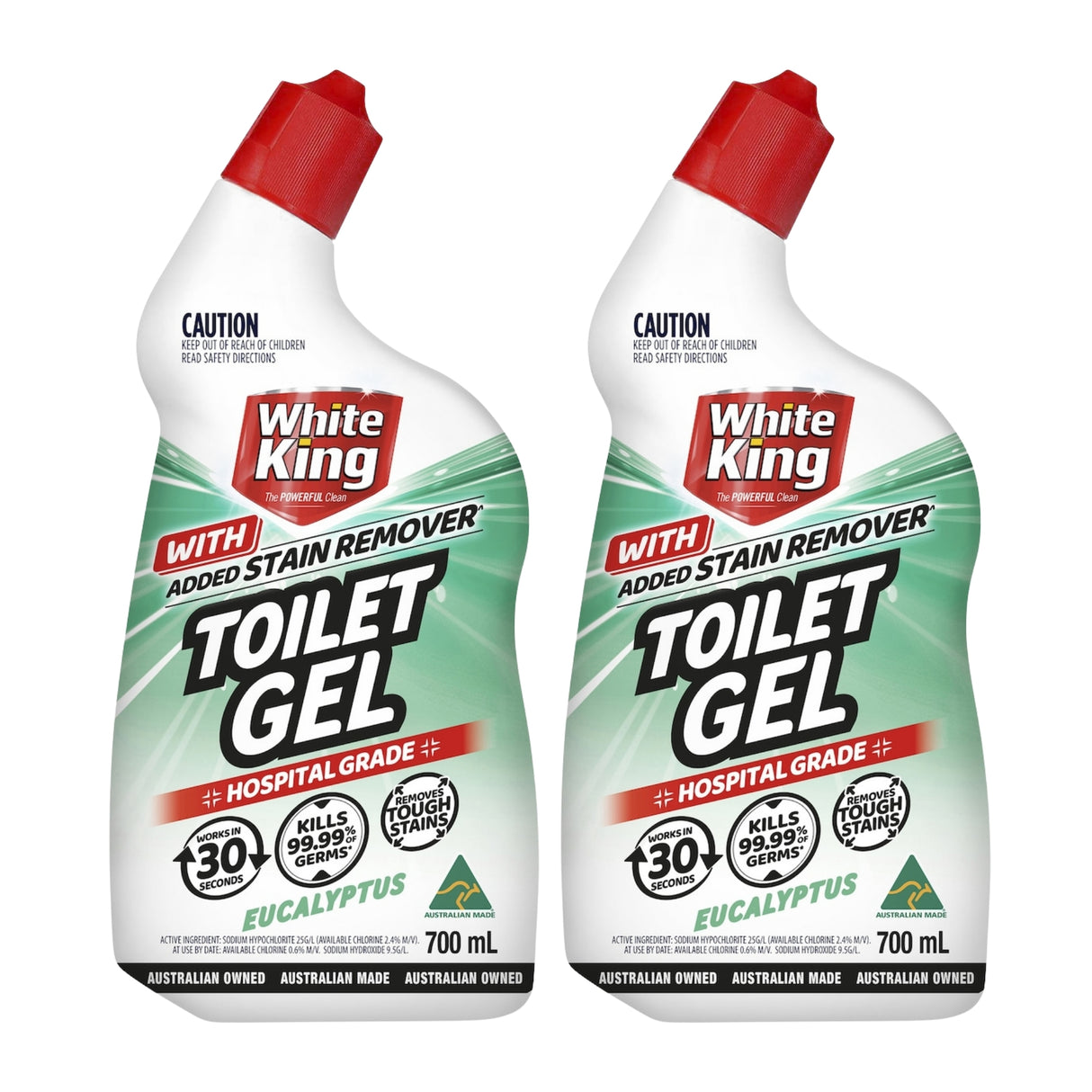 White King Toilet Gel Eucalyptus 700mL x2-2017004956187496448