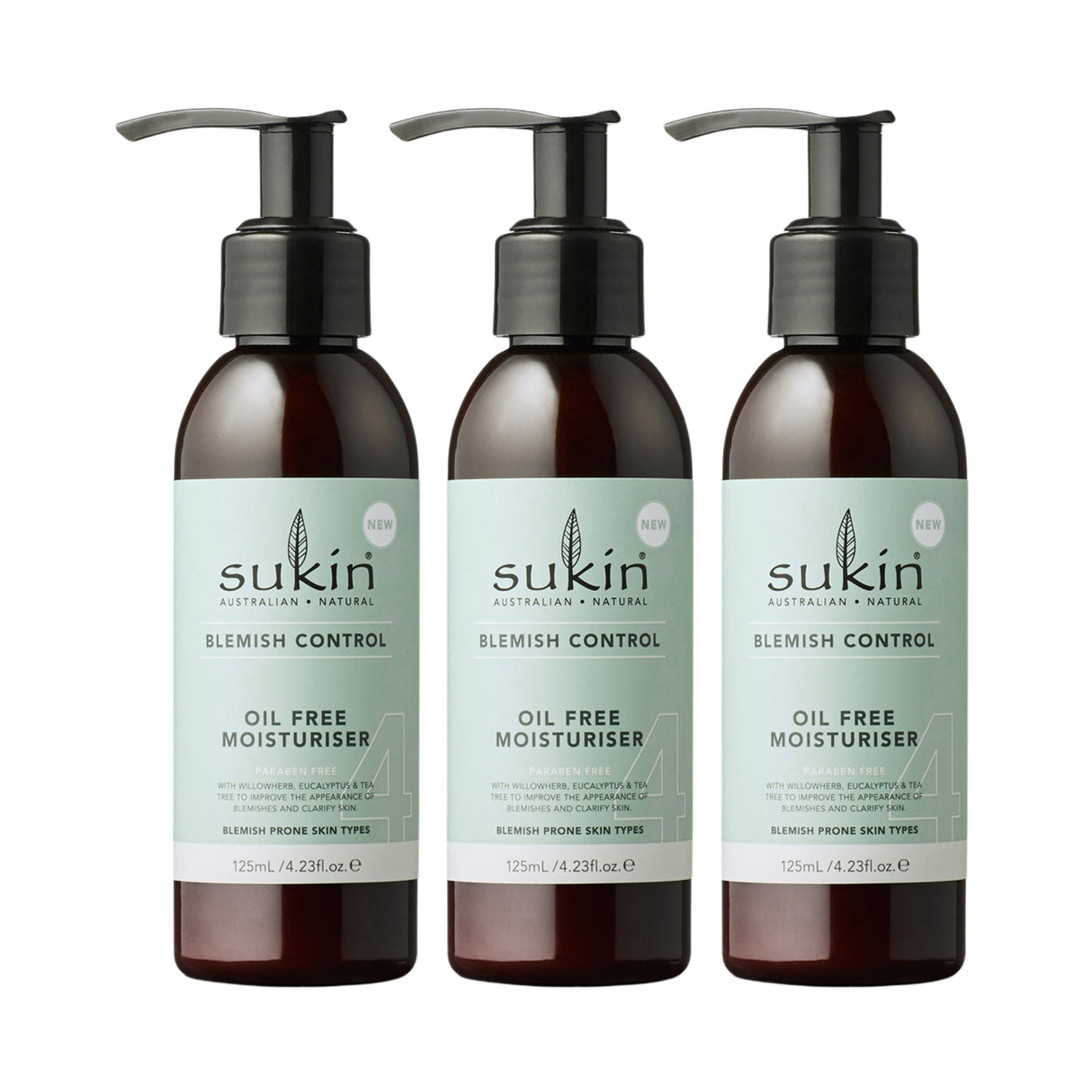Sukin Blemish Oil Free Moisturiser 125ml x3-2017004955784843264