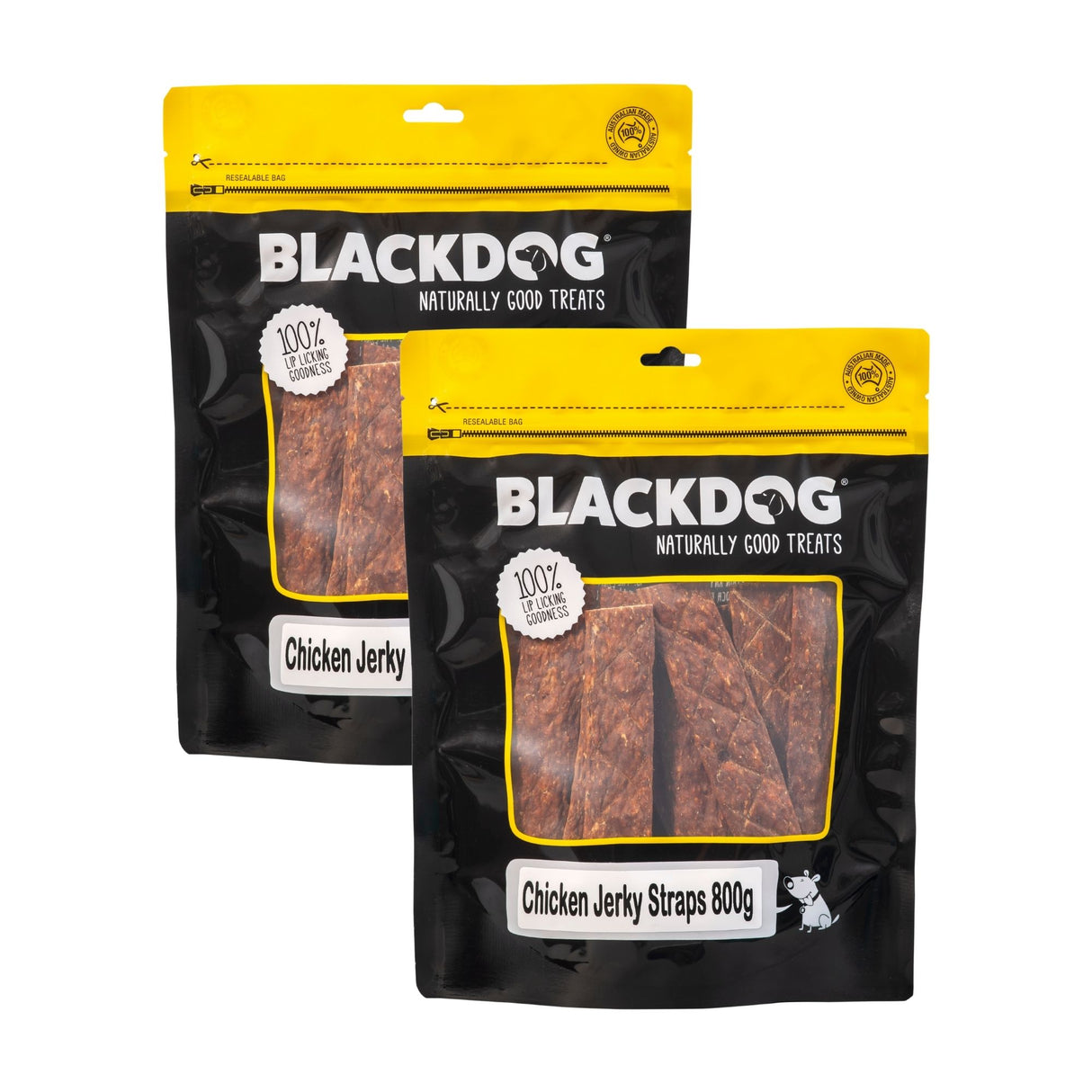 Blackdog Chicken Jerky Straps 800g x 2pk-2018816647103647744