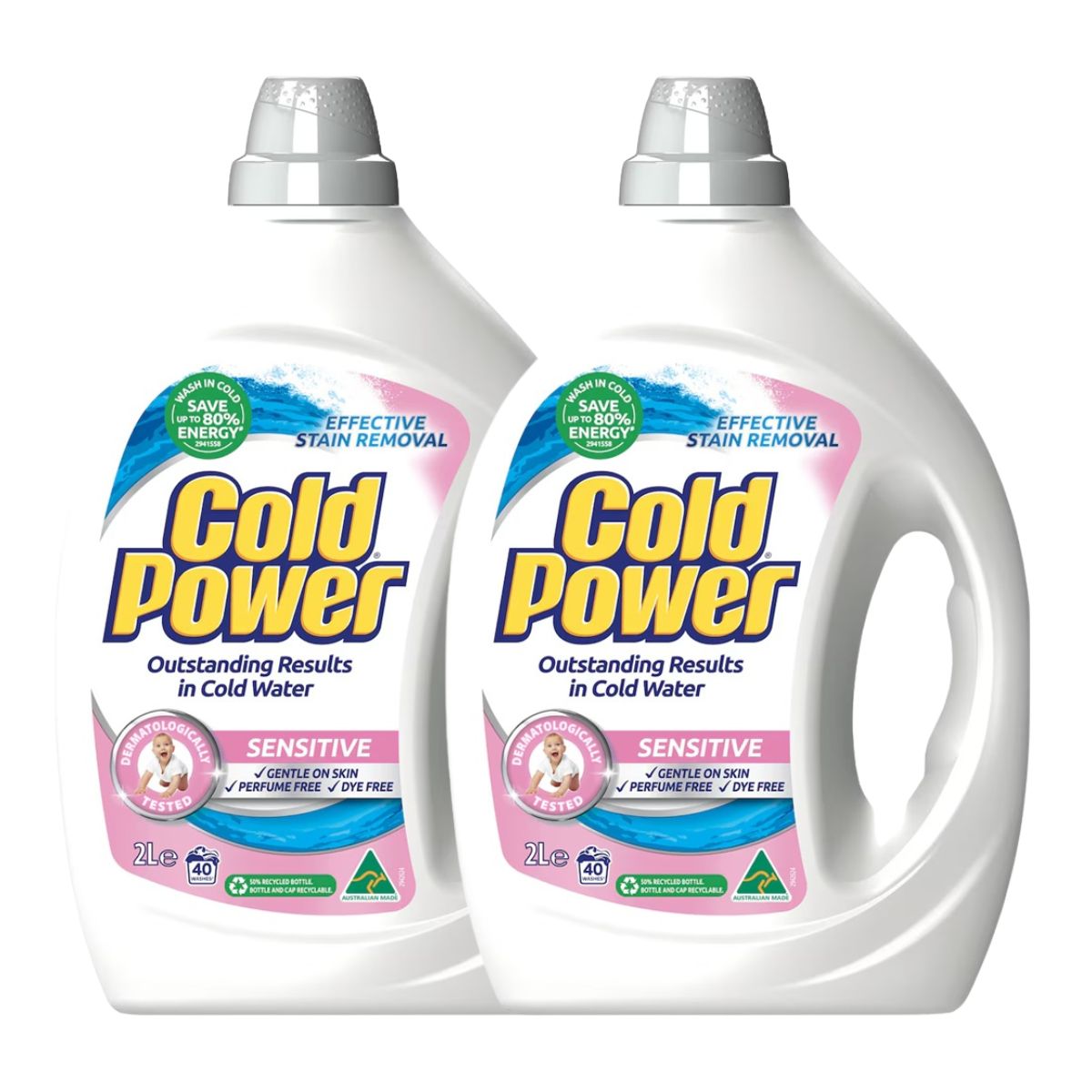 Cold Power 2L Laundry Liquid Effective Stain Remover Sensitive x2-2018816612798435329