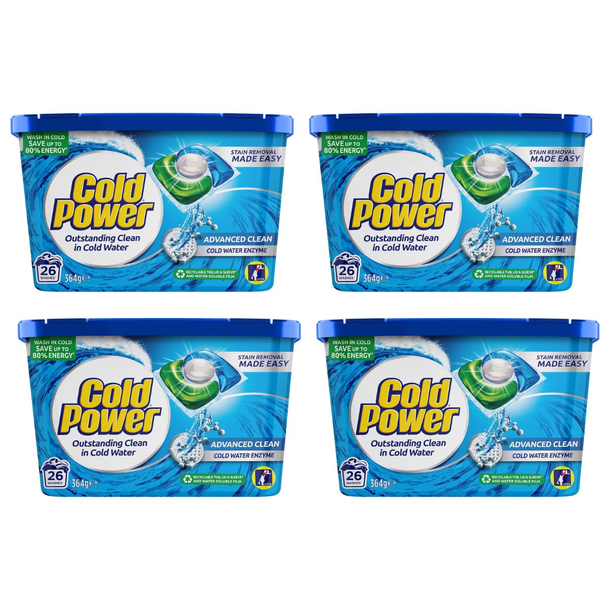 Cold Power Advanced Clean x 104 Laundry Detergent Capsules-2017004932254797824
