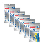 Hygiene Plus Duo Kitchen and Bathroom Gloves 2pk (Medium) x6 - Top-Down View