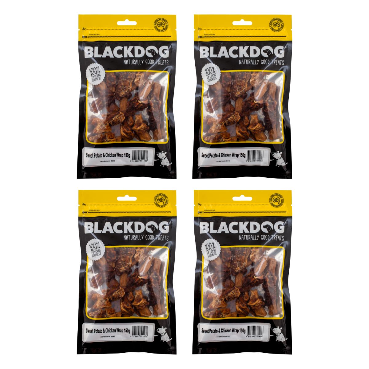 Blackdog Sweet Potato & Chicken 150g x 4pk-2018816620960550912