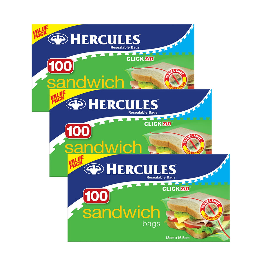 Hercules Sandwich Bags 100pk x3-2017004940689543168