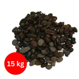 3x Showmaster 4-6mm Black Pebbles 5kg - Front View