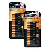 2x Duracell Optimum AA Batteries 12pk - Front View