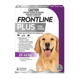 Frontline Plus Dog 20-40kg Purple Large 3pk-2006732760445751298