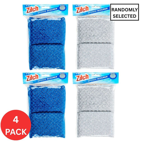 4x Zilch 13cm Scourer Metallic Wire Sponge 4pk-2018816605886222337
