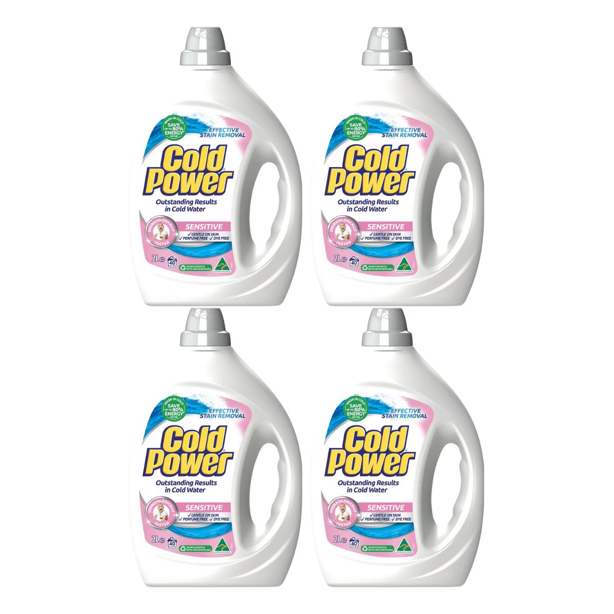 Cold Power 2L Laundry Liquid Effective Stain Remover Sensitive x4-2006732776837091329