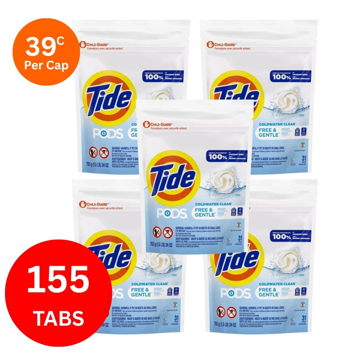 Tide Gentle Cold Water x 155 Laundry Pods-2006732794025349123
