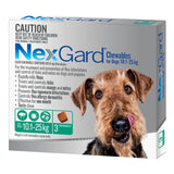 Nexgard Large Dogs 10.1-25Kg Green 3pk - Front View
