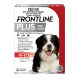 Frontline Plus Dog 40-60kg Red X/Large 3pk - Top-Down View