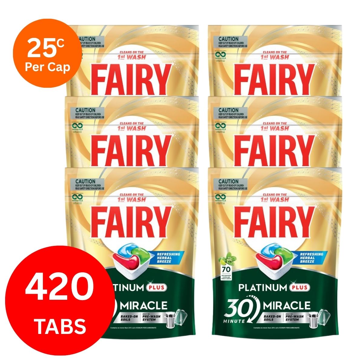 Fairy Platinum Plus x 420 Herbal Breeze Dishwasher Tablets-2006732781136252928