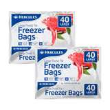 Hercules Tear-Off Freezer Bags Large 40pk x2 - Front View