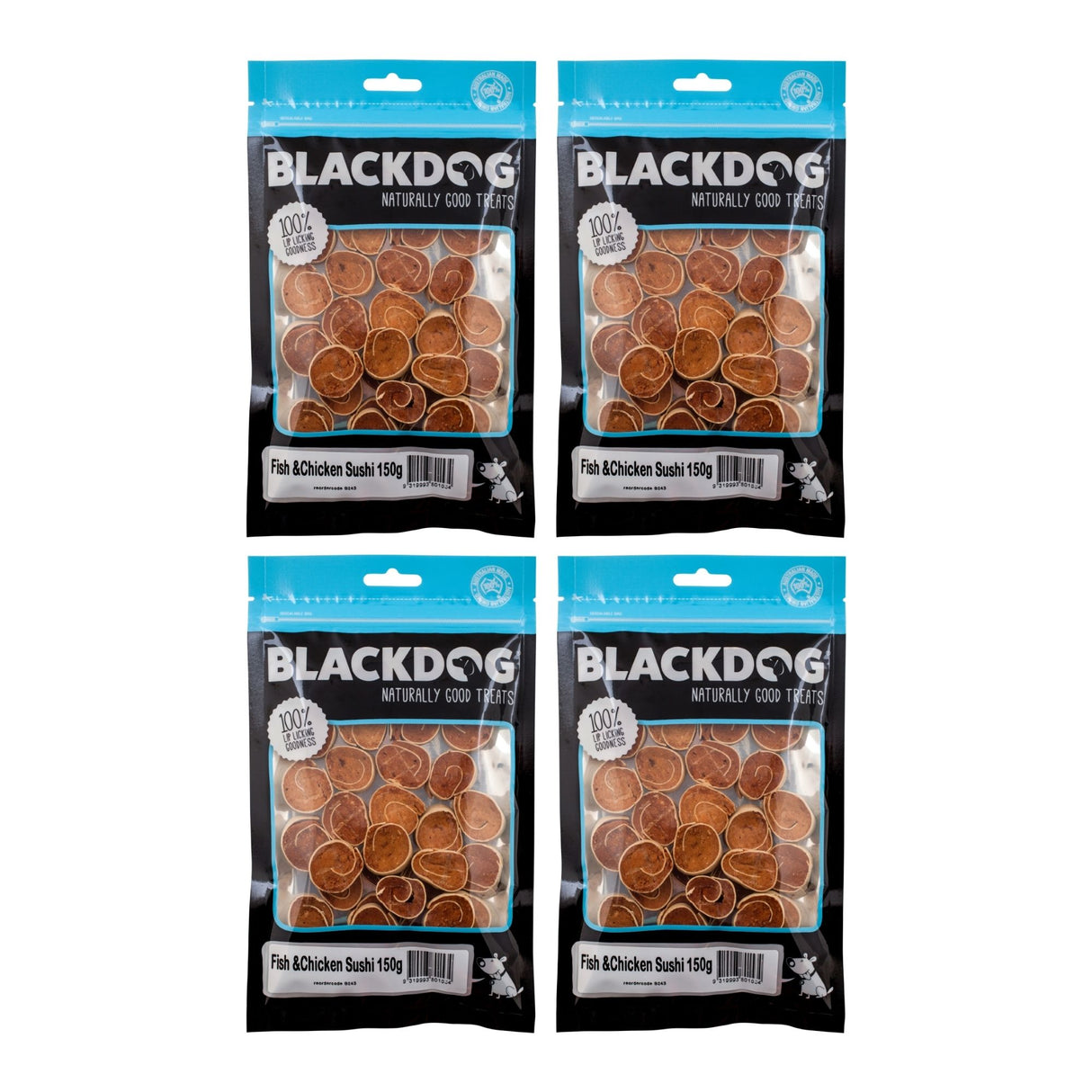 Blackdog Fish & Chicken Sushi 150g x 4pk-2018816672340774912