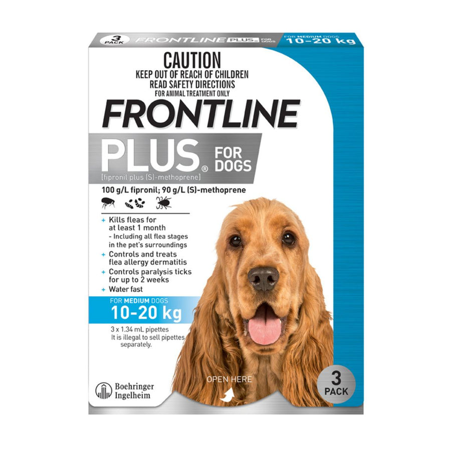 Frontline Plus Dog 10-20kg Blue Medium 3pk-2006732760781295619