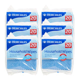 Hercules Domestic Wipes 20pk x6-2017004938235875328