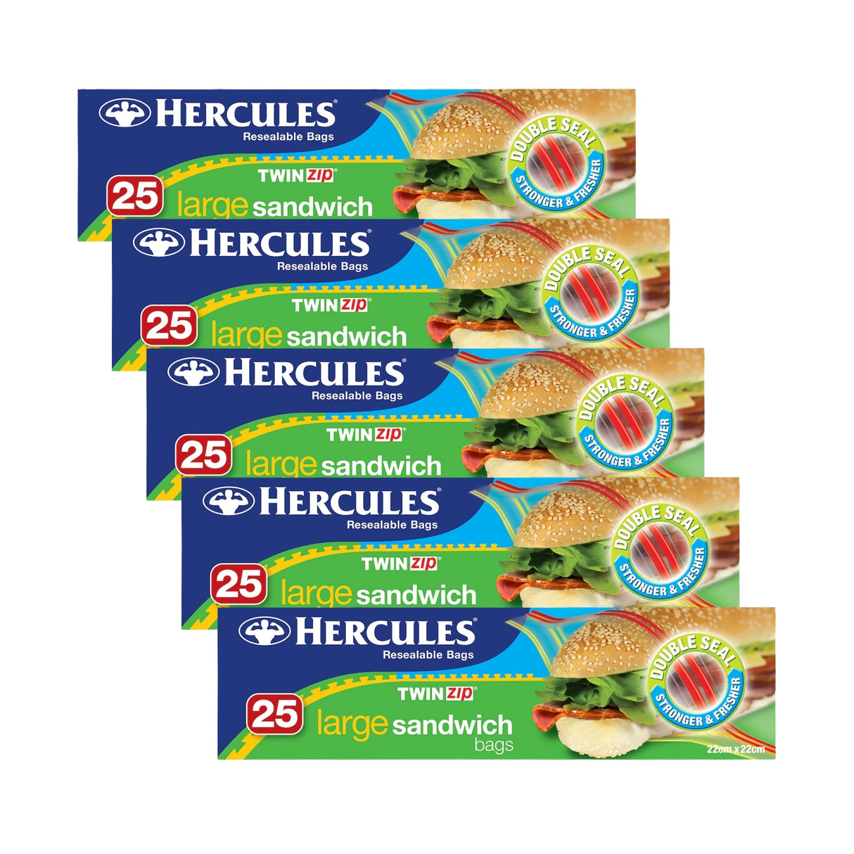 Hercules Large Sandwich Bags 25pk x5-2017004942673448960