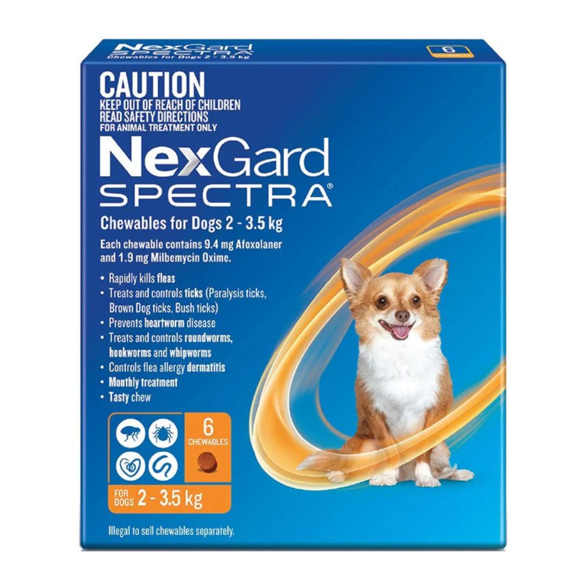 NexGard Spectra Dogs 2-3.5kg 6pk-2018816725298057216