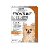 Frontline Plus Dog 0-10kg Orange Small 3pk - Top-Down View