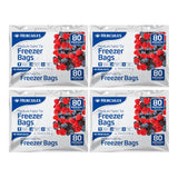 Hercules Tear-Off Freezer Bags Medium 80pk x4 - Side View