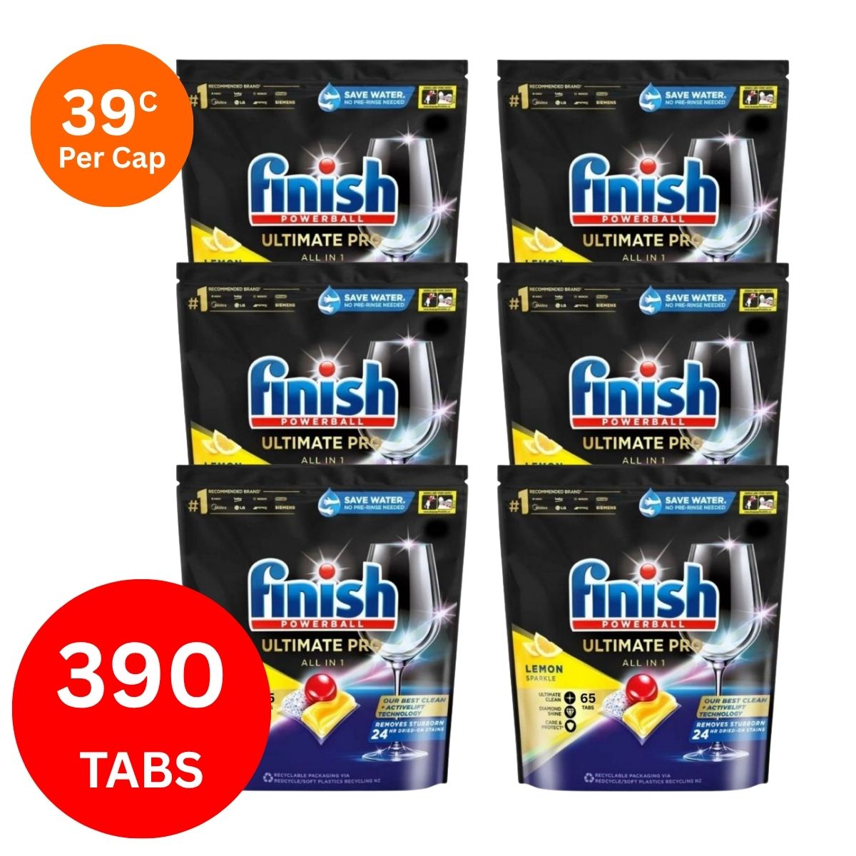 Finish Ultimate Pro x 390 Lemon Dishwasher Tablets-2006732782755254272