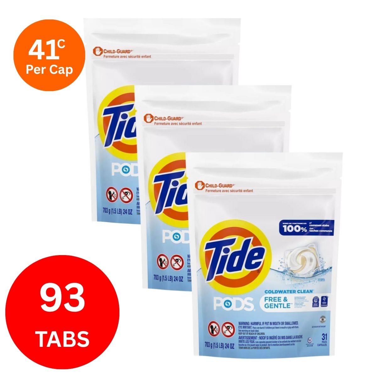 Tide Gentle Cold Water x 93 Laundry Pods-2006732793580752899