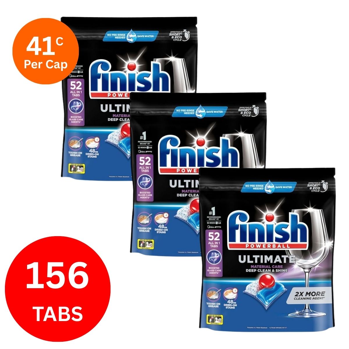 Finish Ultimate x 156 Dishwasher Tablets-2006732759799828480