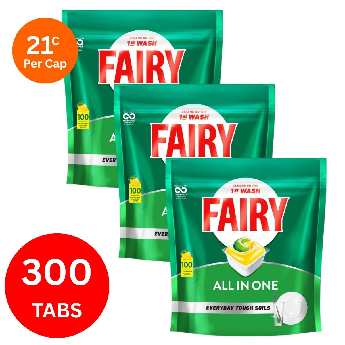 Fairy All In One x 300 Lemon Dishwasher Tablets-2018816785838641152