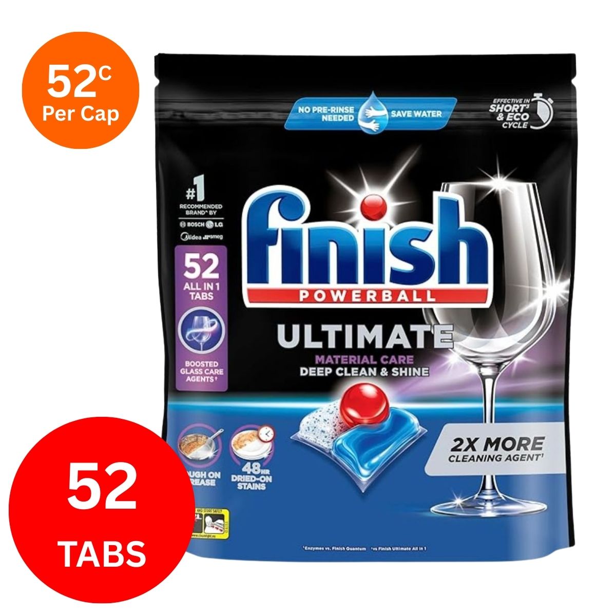 Finish Ultimate x 52 Dishwasher Tablets-2006732759476867072