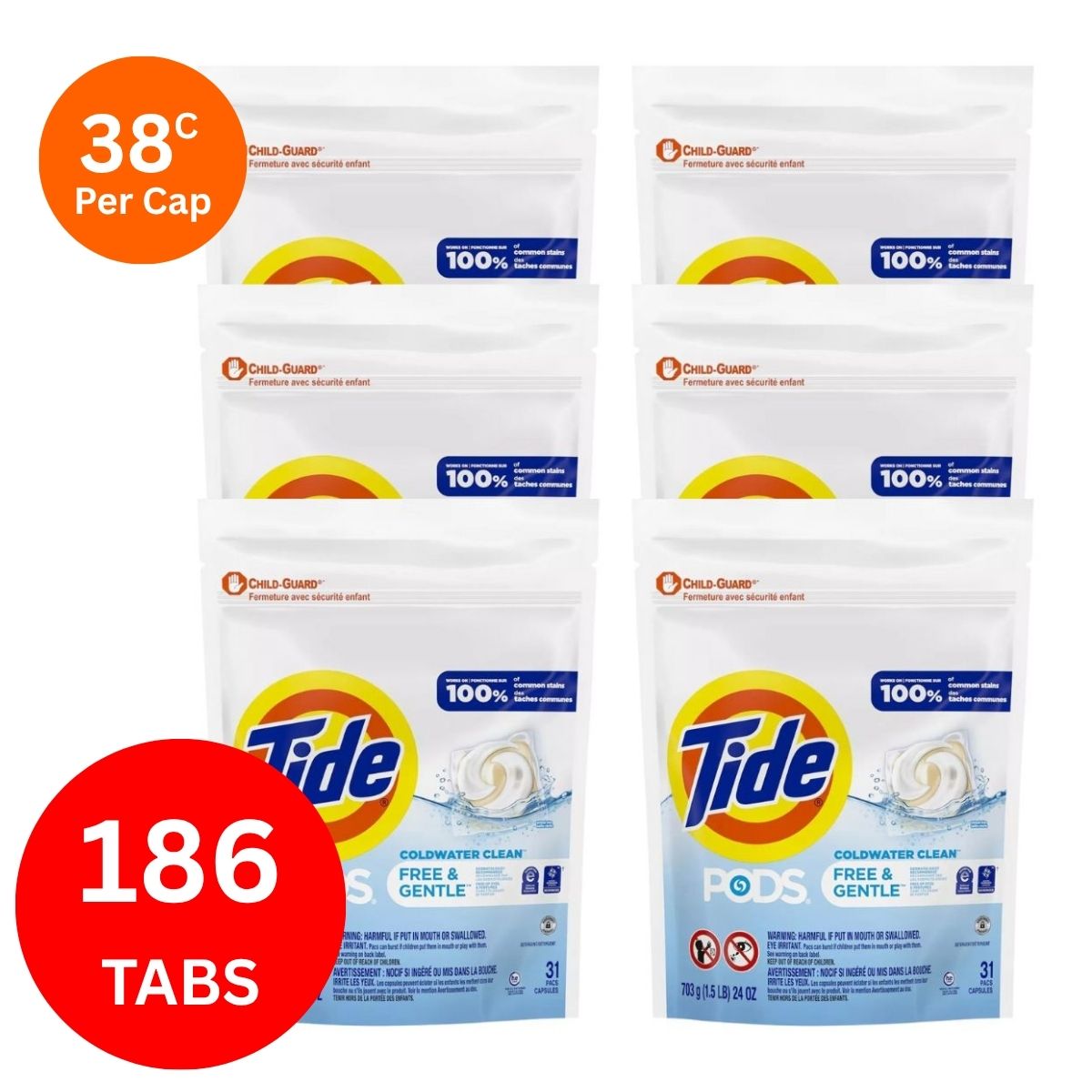 Tide Gentle Cold Water x 186 Laundry Pods-2006732794209898496