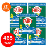 Fairy Platinum x 465 Lemon Dishwasher Tablets - Top-Down View