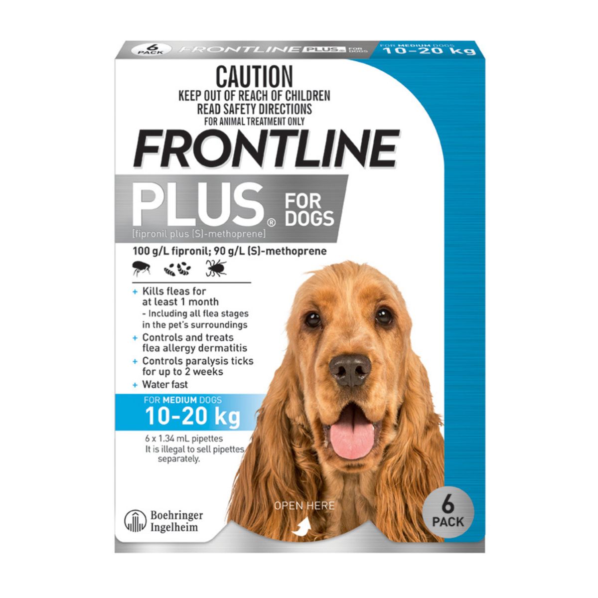Frontline Plus Dog 10-20kg Blue Medium 6pk-2018816697540153344