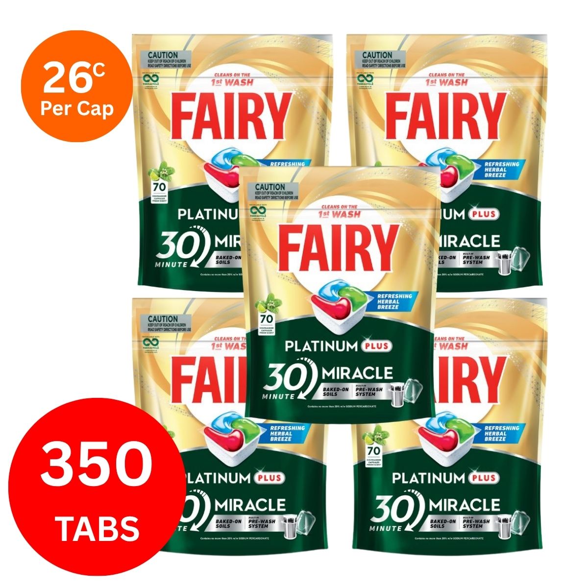 Fairy Platinum Plus x 350 Herbal Breeze Dishwasher Tablets-2006732780972675075