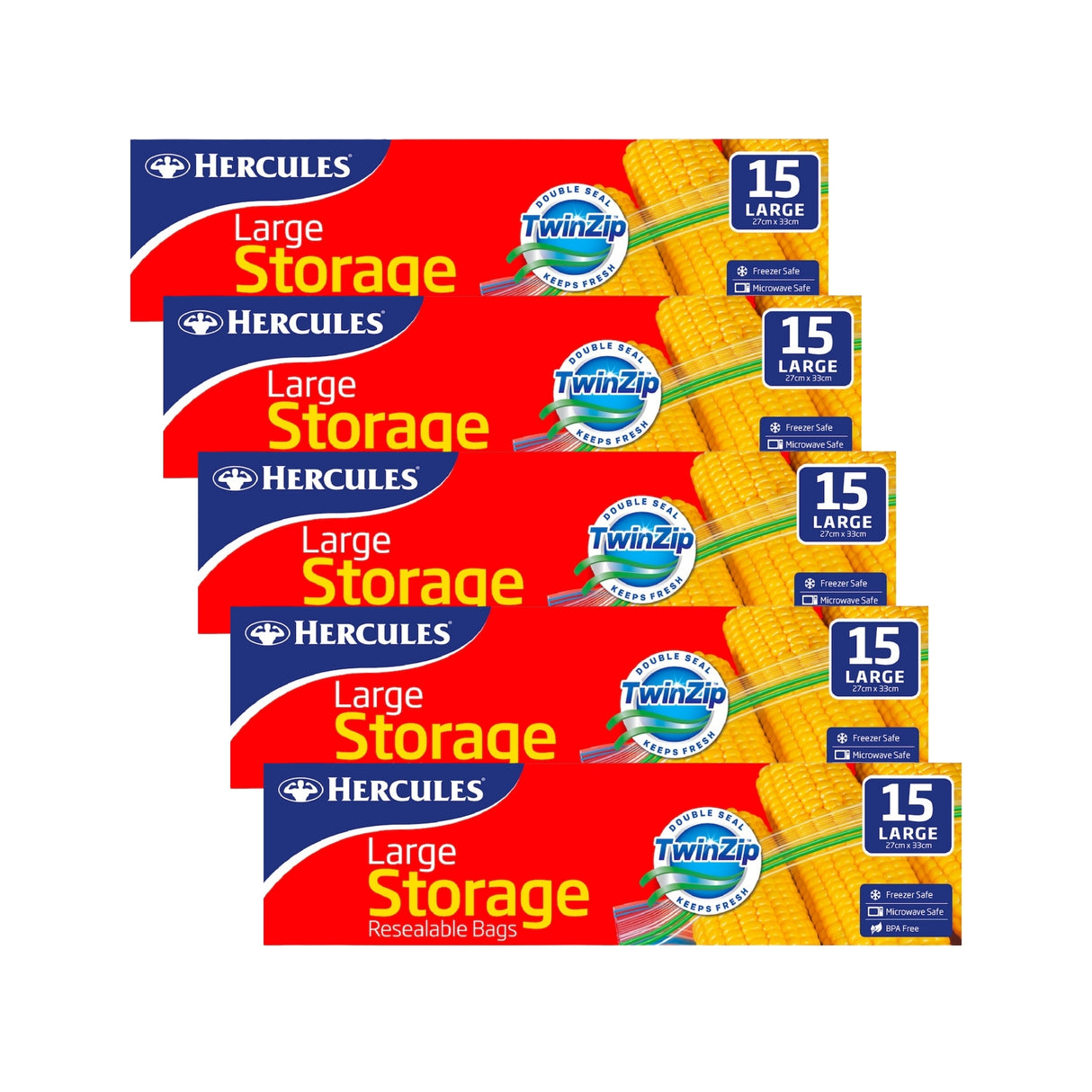 Hercules Large Storage Bags 15pk x5-2017004940060397568