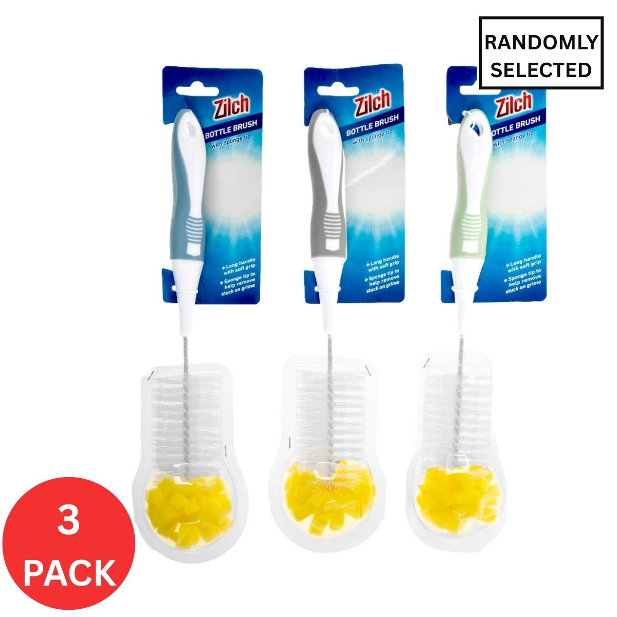 3x Zilch Bottle Brush with Sponge Tip-2006732770457554944