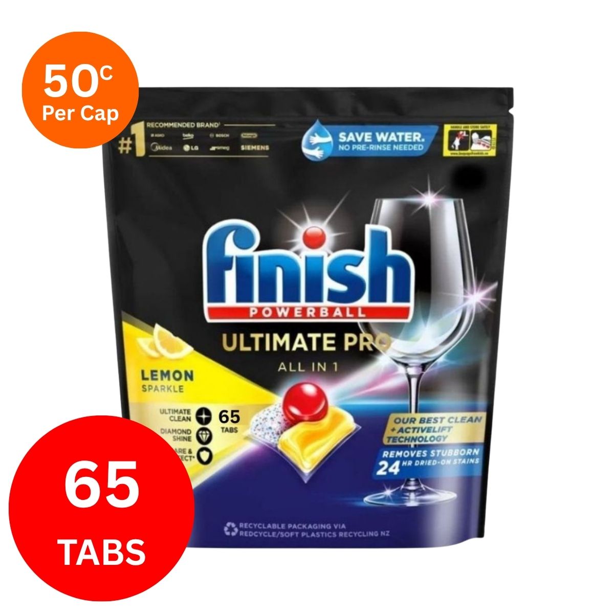 Finish Ultimate Pro x 65 Lemon Dishwasher Tablets-2006732781962530816
