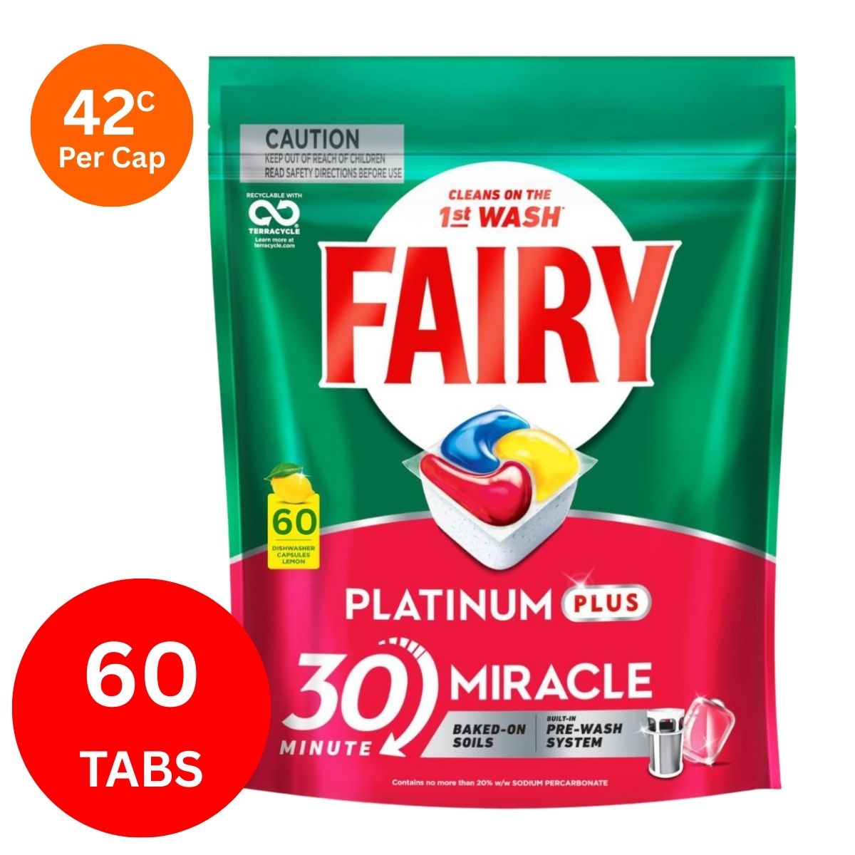 Fairy Platinum Plus x 60 Lemon Dishwasher Tablets-2018816618125201408