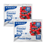 Hercules Tear-Off Freezer Bags Medium 80pk x2 - Side View