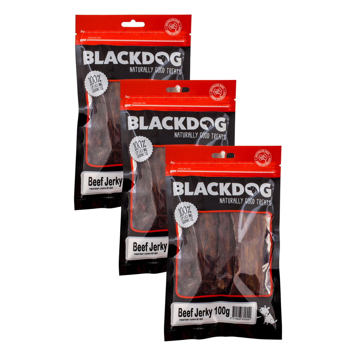 Blackdog Beef Jerky 100g x 3pk-2018816640870912000