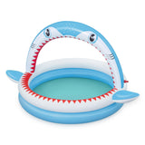 Bestway 1.63m x 1.27m x 92cm Sharktastic Sprinkler Play Pool - 45-Degree Angle